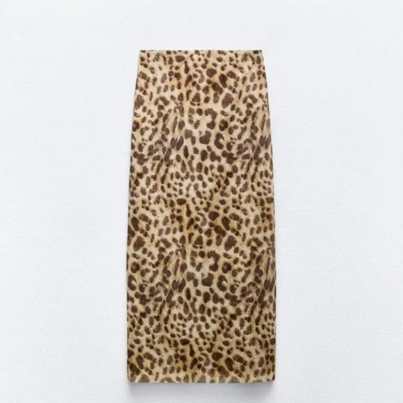 ZARA ANIMAL PRINT TULLE SKIRT - Picture 2 of 5